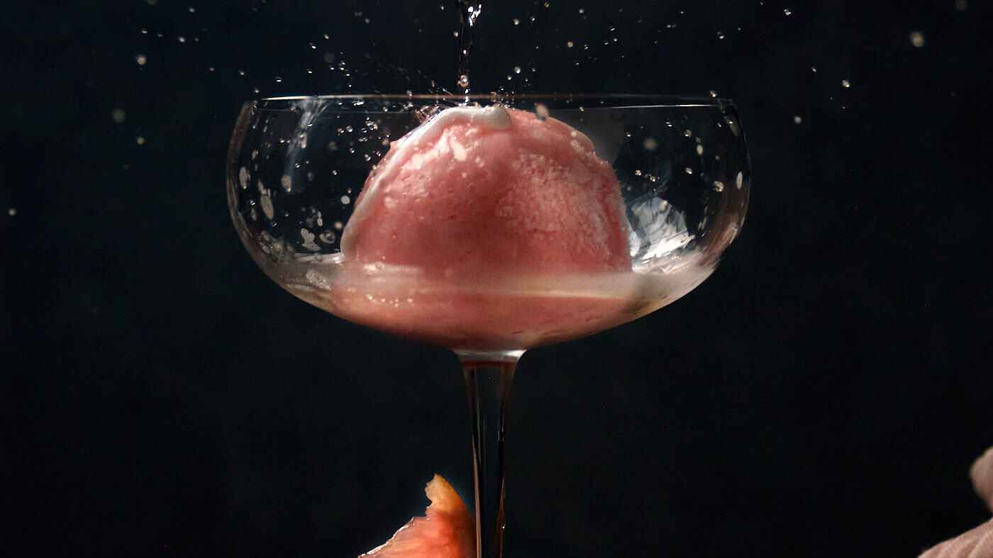 Sparkling Slush with Grapefruit & Campari Sorbet