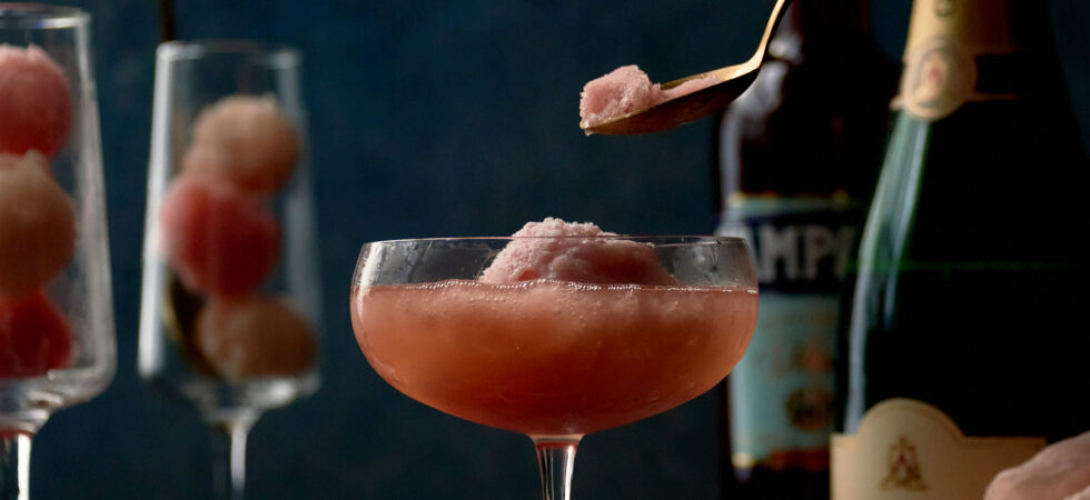 Sparkling Slush with Grapefruit & Campari Sorbet