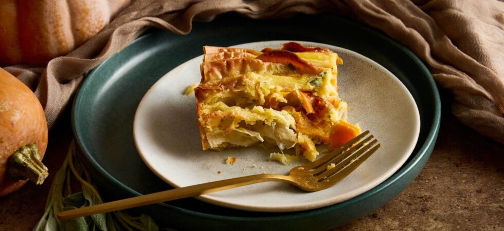 Cheesy Squash and Sage Soufra portioned out and eaten.