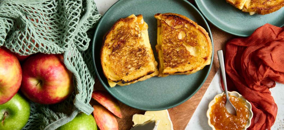 Apple and Brie Grilled Cheese.