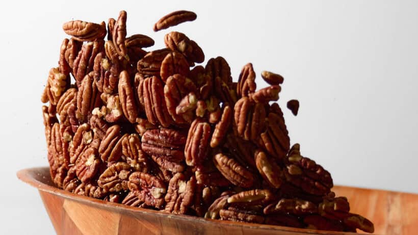 Raw pecans for Cinnamon Roasted Pecans.